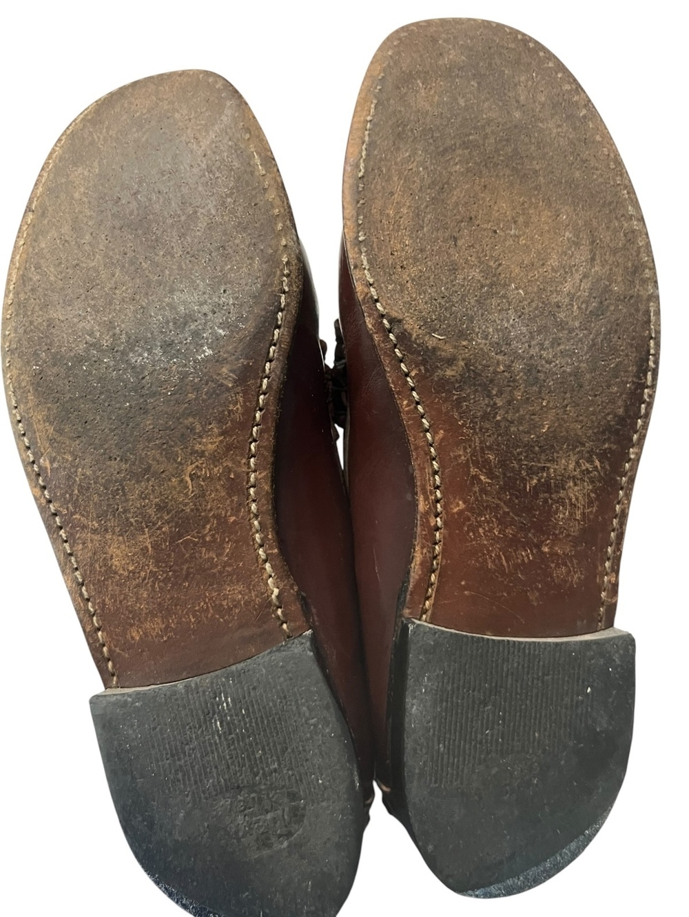 Burgundy Leather Penny Loafers 6.5 D Classic Preppy - Picture 6 of 6